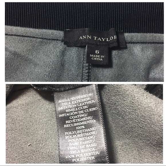 ❌SOLD❌ Ann Taylor Black Faux Leather Pants - Picture 5 of 5